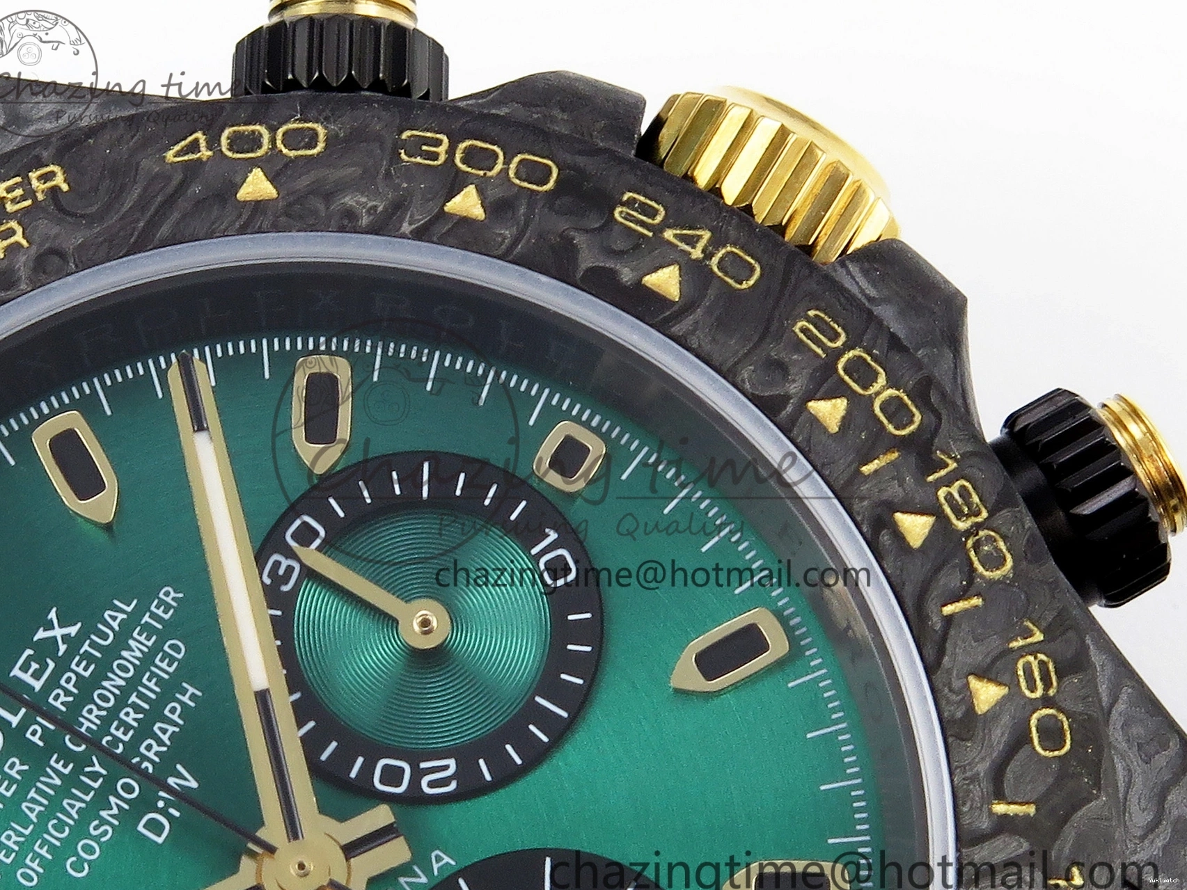 Carbon on YG Green DIWF Daytona A7750 Strap Nylon and Edition DIW Black Case Dial Bezel 0926